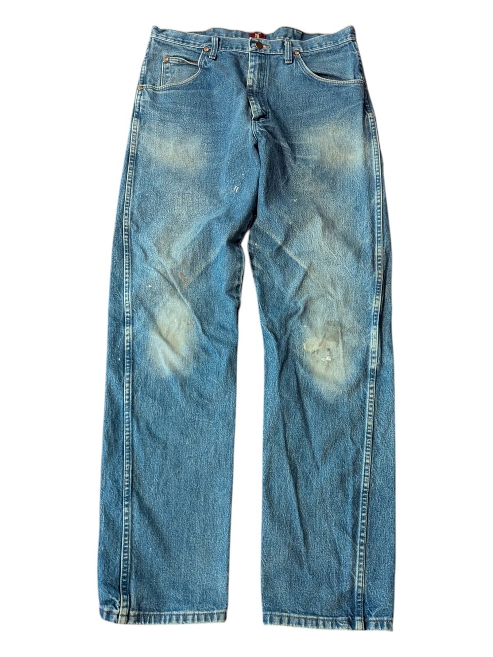 Wrangler Grunge Worn Paint 31MWZDN Cowboy Cut Relaxed Fit Jeans Men's 36"x36"